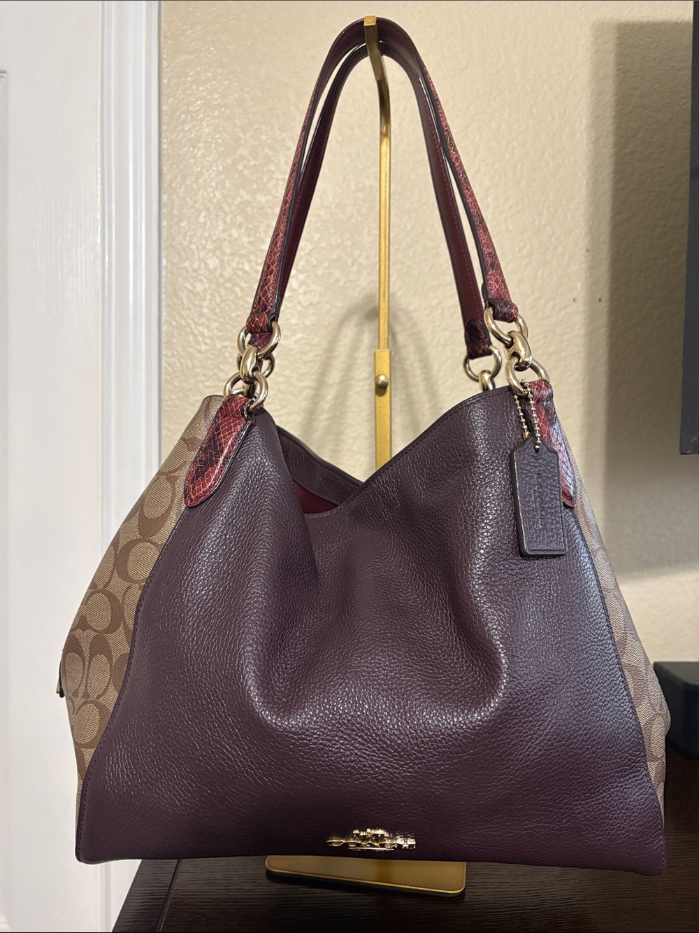 Coach Edie 31 Colorblock Signature Shoulder Bag